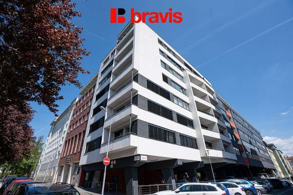 Pronájem bytu 3+kk, ulice Mezírka, Brno - střed, novostavba, terasa, parkovací stání v ceně