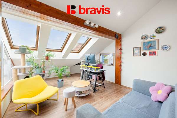 Prodej atypického bytu 2+kk, 42,5 m² + lodžie, ul. Křížkovského, Staré Brno