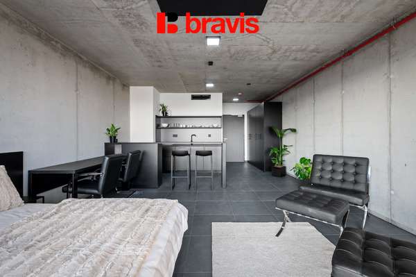 Pronájem 1+kk, Královopolská, Brno: All-in vybavení, wifi, garáž, gym