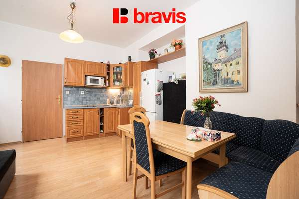 Pronájem bytu 2+kk, Brno - Ponava, ul. Botanická, kompletně zařízený, parkovací stání