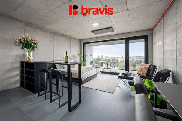 Pronájem 1+kk, Královopolská, Brno: All-in vybavení, wifi, garáž, gym