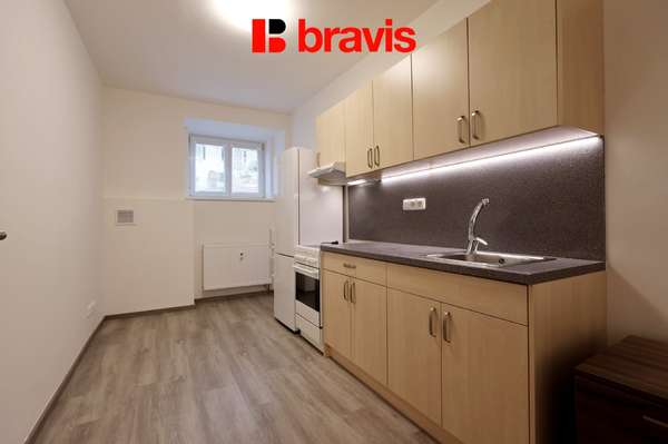 Pronájem bytu 1+1, Brno - střed, ul. Mezírka, částečně zařízený