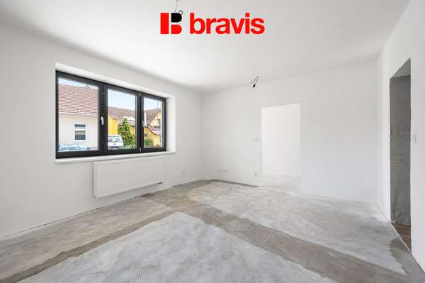 Prodej novostavby moderního bytu 1+kk, 35 m², Brno - Černovice, sklep, parkování