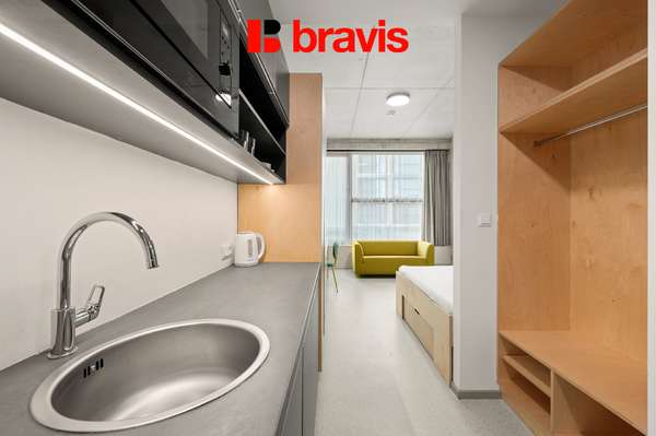 Pronájem moderního zařízeného 1+kk, Brno - Trnitá, Dornych, neplatíte provizi