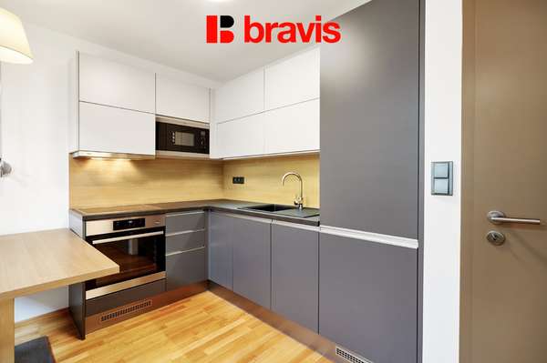 Luxury duplex apartment 2 + kk for rent, in the center of Brno on Jánská street, furnished, air conditioning, internet included