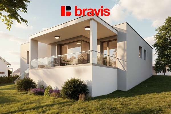 Prodej nedostavěného bungalovu 5+kk s dvojgaráží a terasou, pozemek 551 m² – Bousín, okres Prostějov