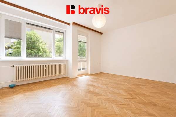 Pronájem bytu 1+1 37 m², Brno - Židenice, ulice Došlíkova, balkon, sklep