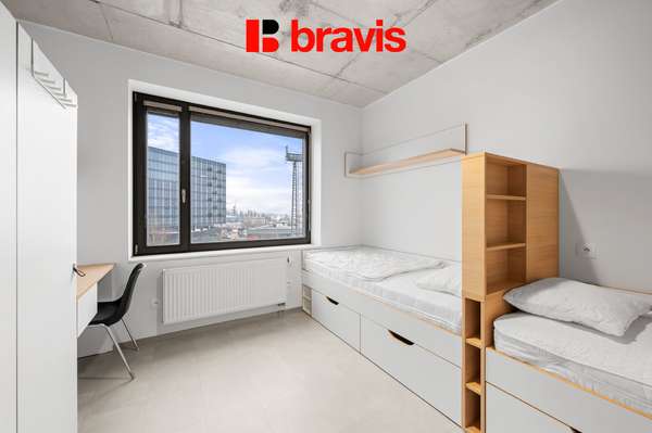 Pronájem moderního zařízeného 1+kk 24 m², Brno - Trnitá, Dornych