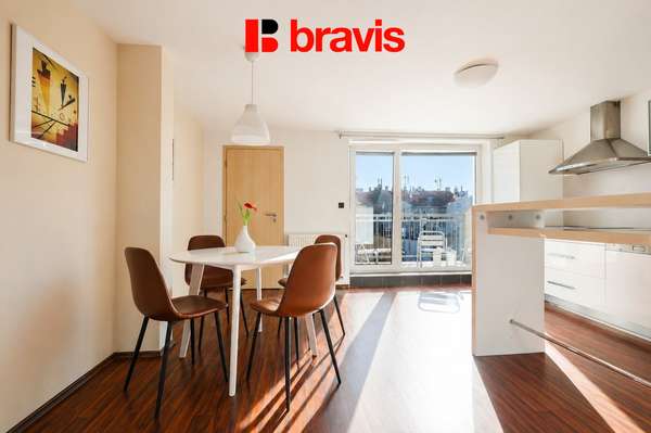 Pronájem bytu 2+kk, 91m² Brno - Královo Pole, ul. Skřivanova, zařízený, terasa, komora