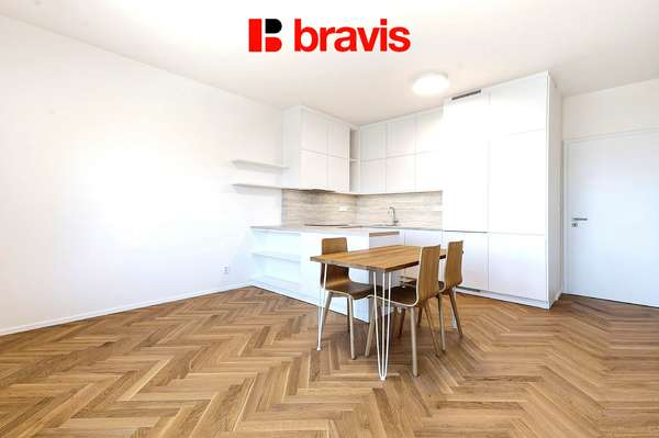 Pronájem bytu 2+kk, Brno - střed, ul. Nové sady, novostavba, první nájemník, balkon, garážové stání