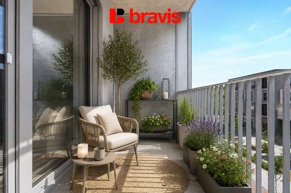 Prodej moderního bytu 1+kk s balkonem v nové rezidenční čtvrti – Brno Hády