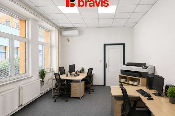 Pronájem klimatizované kanceláře 25 m², ulice Jedovnická, Brno-Líšeň