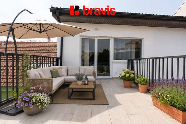 Prodej bytu 3+kk s terasou 79 m², ul.Cejl, terasa, sklep, parkovací stání
