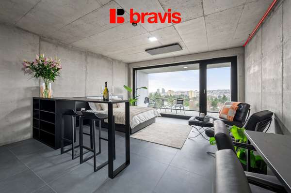 Pronájem 1+kk, 35 m², Královopolská ul. Brno – Žabovřesky, zařízený, wifi v ceně