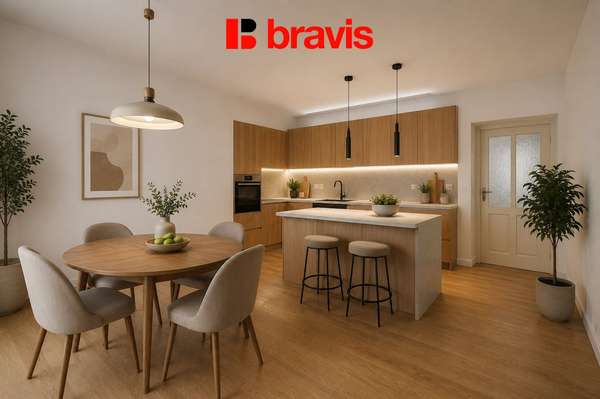 Prodej elegantního bytu 4+kk 105 m², Brno - Veveří, obyvatelná lodžie, sklep