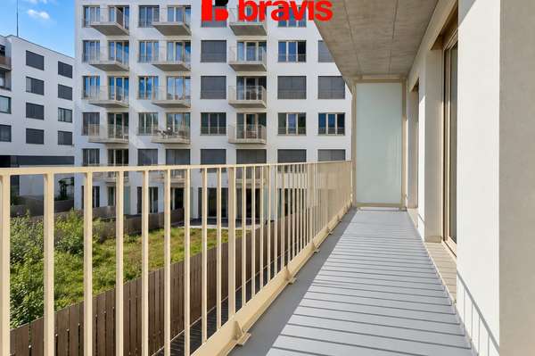 Pronájem moderního bytu 2+kk v novostavbě, Palác Trnitá, s krásným balkonem a sklepem