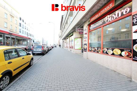 Pronájem obchodních prostor, 99,5m2, ul. Křenová, Brno - Trnitá, vhodný pro restauraci