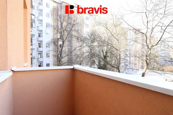 Pronájem bytu 2+1, ulice Kotlářská, Brno - Veveří, balkon