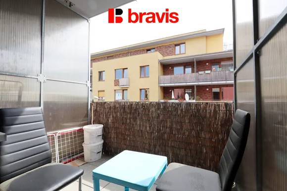 Pronájem bytu 1+kk, Brno - Starý Lískovec, ul. U Leskavy, novostavba, lodžie