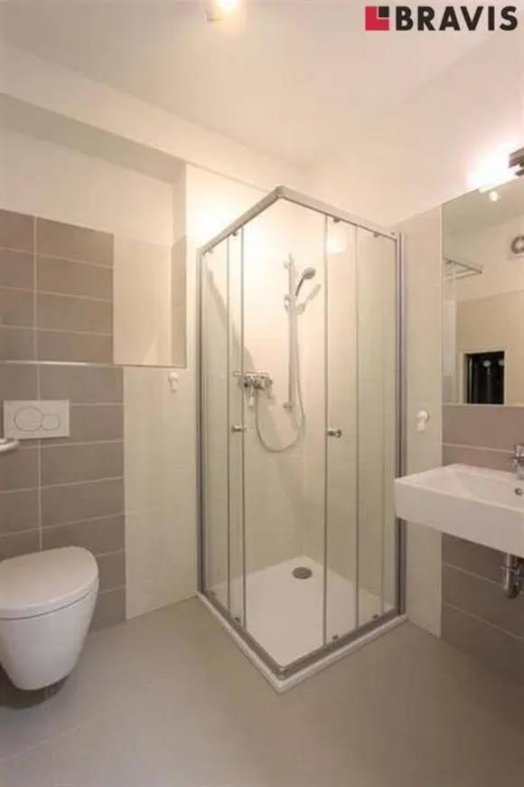 Pronájem bytu 1+kk 35  m<sup>2</sup> + balkon 5 m<sup>2</sup> v novostavbě Rezidence Linea, ul. Francouzská, částečně zařízený, společná zahrada ve vnitrobloku