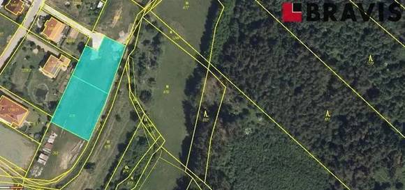 Prodej stavebního pozemku 2.097 m<sup>2</sup> a projektu domu, obec Železné, Tišnov