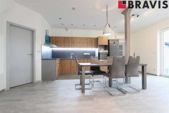 Pronájem novostavby bytu 4+kk, Brno - Zábrdovice, Šámalova ulice, částečně zařízený, klimatizovaný