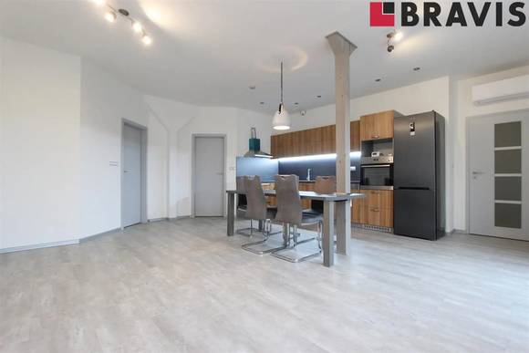 Pronájem novostavby bytu 4+kk, Brno - Zábrdovice, Šámalova ulice, částečně zařízený, klimatizovaný