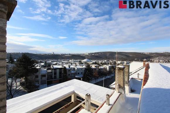 Pronájem bytu 1+1, Brno - Stránice, ul. Lipová, částečně zařízený, 2x terasa