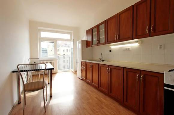 Pronájem bytu 1+1, Brno - centrum, ul. Kounicova, balkón, částečně zařízený, komora