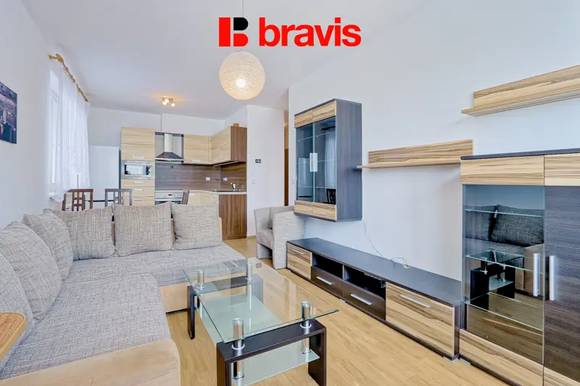 Prodej velmi pěkného bytu 2+kk, Brno - Slatina, zařízený, vyhrazené parkování, balkon