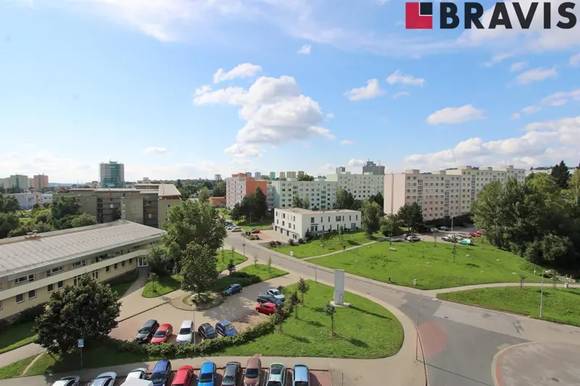 Pronájem bytu 2+kk, Brno - Medlánky, ul. Podpěrova, terasa, výtah, parkování, vnitřní lodžie