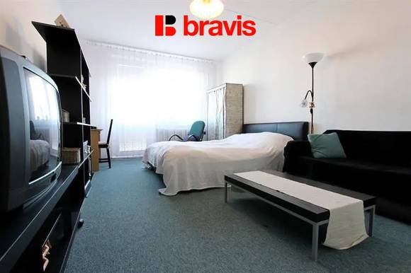 Pronájem bytu 1+1,  Brno - Bystrc, ulice Lýskova, balkon