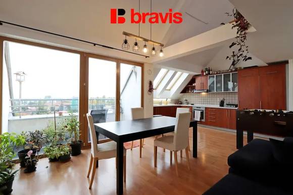 Pronájem mezonetového bytu 4+kk, ul. Vinohrady, Brno - Štýřice, terasa, lodžie