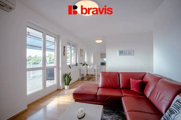 Prodej bytu 2+kk, ulice Trýbova, Brno - Staré Brno, terasa, sklep, garážové parkovací stání