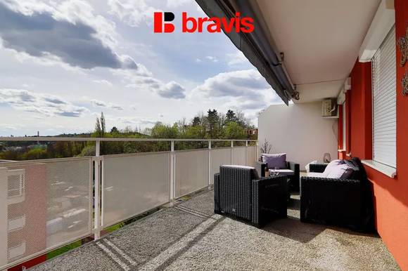 Prodej bytu 2+kk, ulice Trýbova, Brno - Staré Brno, terasa, sklep, garážové parkovací stání