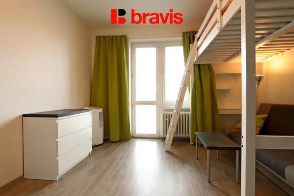 Pronájem bytu 1+kk, Brno - Žabovřesky, ul. Veveří, internet v ceně, balkon