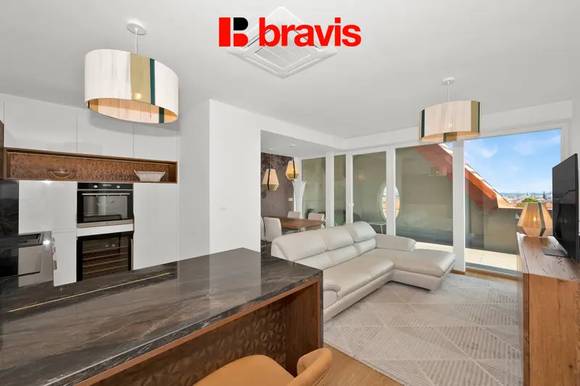 Prodej nadstandartního bytu 4+kk, ul. Kotlářská, Brno - Veveří, terasa, balkon, garážové stání, sklep