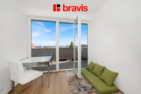 Prodej nadstandartního bytu 4+kk, ul. Kotlářská, Brno - Veveří, terasa, balkon, garážové stání, sklep