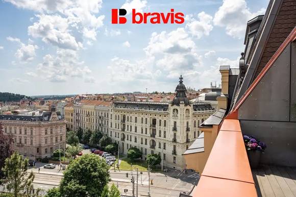 Prodej nadstandartního bytu 4+kk, ul. Kotlářská, Brno - Veveří, terasa, balkon, garážové stání, sklep