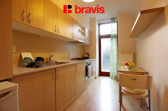 Pronájem bytu 1+1, ul. Jana Uhra, Brno - Veveří, terasa