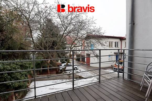 Pronájem bytu 1+kk, ul. Kamenná, Brno - Štýřice, terasa, zařízený