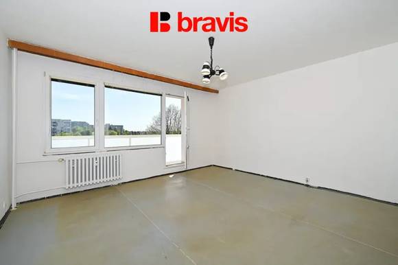 Prodej bytu 1+kk k rekonstrukci, ul. Sevastopolská, Brno - Starý Lískovec, balkon, sklep