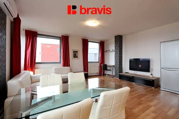 Pronájem bytu 2+kk, 59,6m2, ul. Jaroslava Foglara, Brno - Štýřice, klimatizace, zařízený, garážové stání