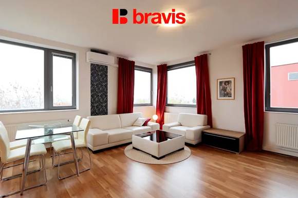 Pronájem bytu 2+kk, 59,6m2, ul. Jaroslava Foglara, Brno - Štýřice, klimatizace, zařízený, garážové stání