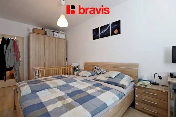 Pronájem bytu 2+kk, ul. Hrázka, Brno - Medlánky, balkon, zařízený