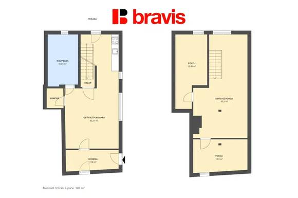 Prodej rodinného domu - Lysice - zahrada 999 m² - 3 bytové jednotky