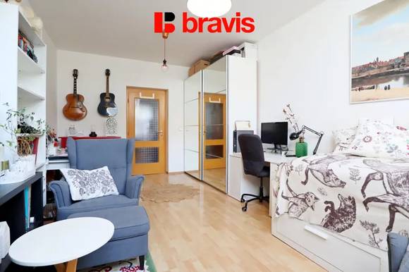 Pronájem bytu 1+1 37 m², ul. Jana Uhra, Brno - Veveří, balkon, výborná dostupnost