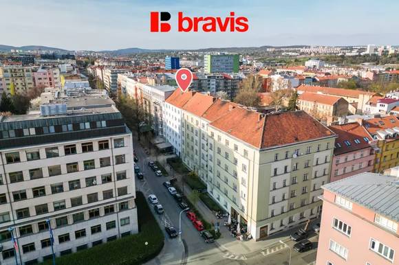Prodej komerčního prostoru, ul. Veveří, Brno - Veveří, parkovací stání, výloha