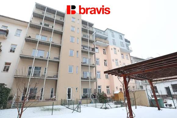 Prodej bytu 1+kk, Brno - Trnitá, ulice Stavební, balkon, sklep