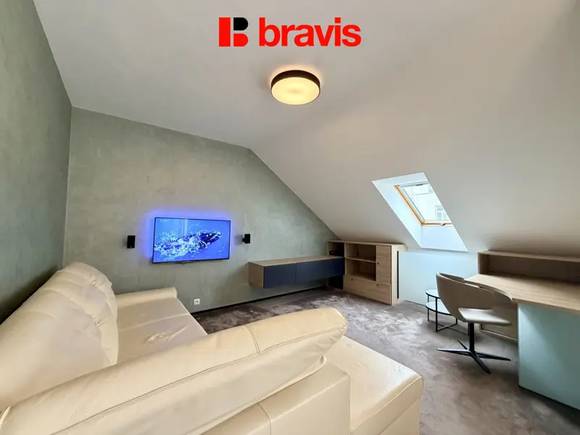 Rent flat 1+KK, Lidická str., Brno - střed, furnished, terrace, cellar